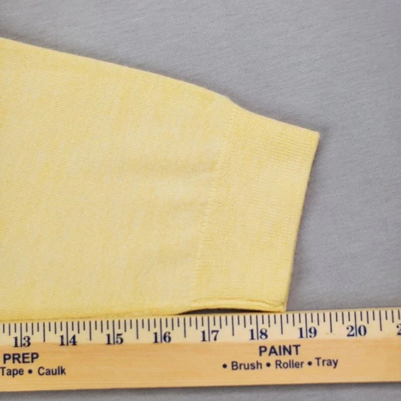 Roundtree York Sweater Men XL Yellow Knit Gray Blue Argyle Wool Blend Preppy Y2K - Picture 9 of 14